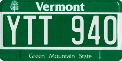 VT license plate YTT940