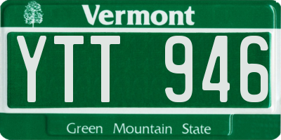 VT license plate YTT946