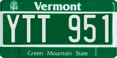 VT license plate YTT951
