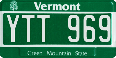 VT license plate YTT969
