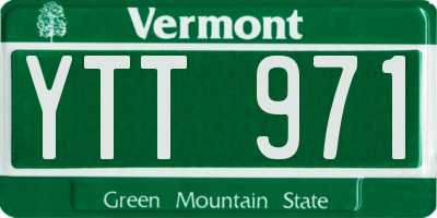 VT license plate YTT971