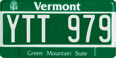 VT license plate YTT979