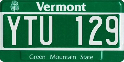 VT license plate YTU129
