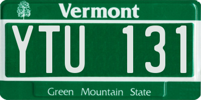 VT license plate YTU131
