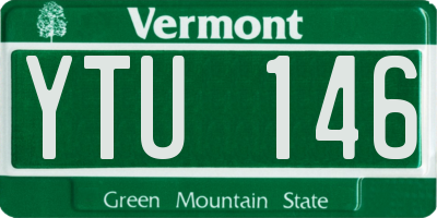 VT license plate YTU146