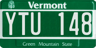 VT license plate YTU148