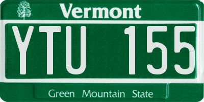 VT license plate YTU155