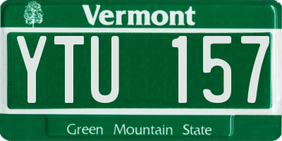 VT license plate YTU157