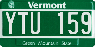 VT license plate YTU159