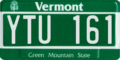 VT license plate YTU161