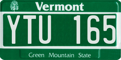 VT license plate YTU165