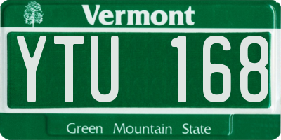 VT license plate YTU168
