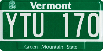 VT license plate YTU170