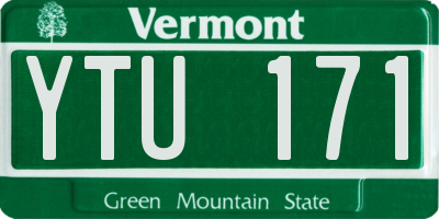 VT license plate YTU171
