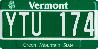 VT license plate YTU174