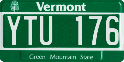 VT license plate YTU176