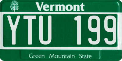 VT license plate YTU199
