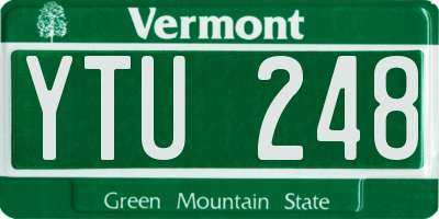 VT license plate YTU248
