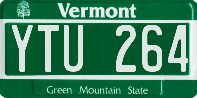 VT license plate YTU264