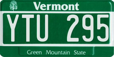 VT license plate YTU295