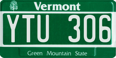 VT license plate YTU306