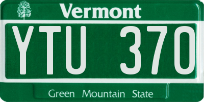 VT license plate YTU370