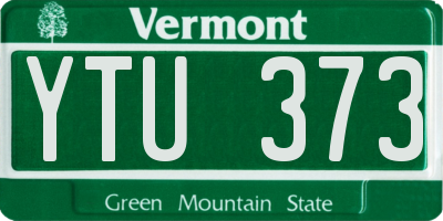 VT license plate YTU373