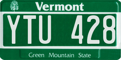 VT license plate YTU428