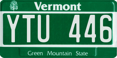 VT license plate YTU446