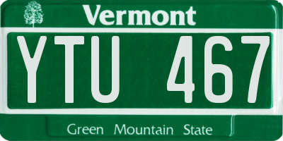 VT license plate YTU467
