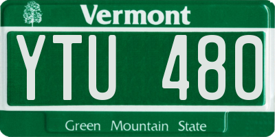 VT license plate YTU480