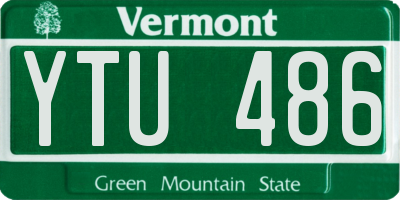 VT license plate YTU486