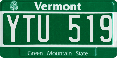 VT license plate YTU519