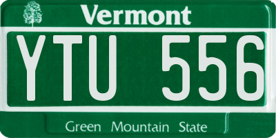 VT license plate YTU556