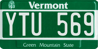 VT license plate YTU569