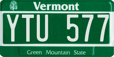 VT license plate YTU577