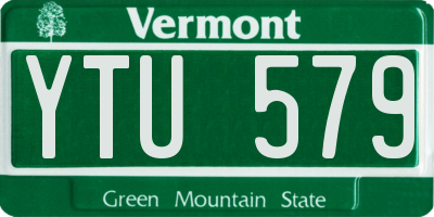 VT license plate YTU579