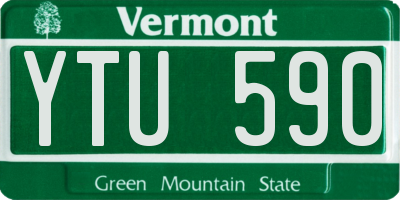 VT license plate YTU590