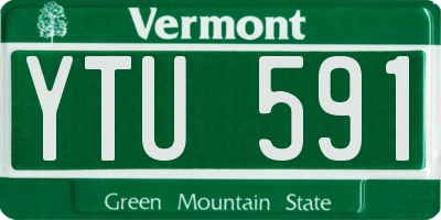 VT license plate YTU591