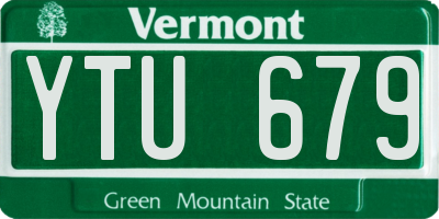 VT license plate YTU679