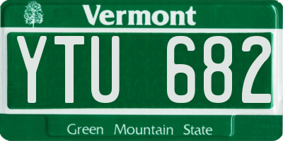 VT license plate YTU682