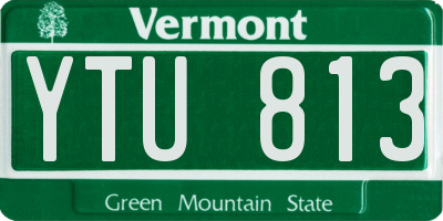 VT license plate YTU813