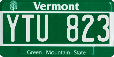VT license plate YTU823