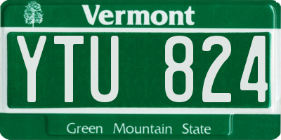 VT license plate YTU824