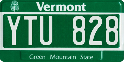 VT license plate YTU828