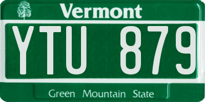 VT license plate YTU879
