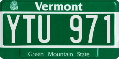 VT license plate YTU971