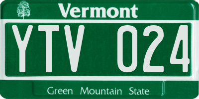 VT license plate YTV024