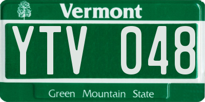 VT license plate YTV048
