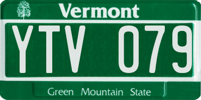 VT license plate YTV079